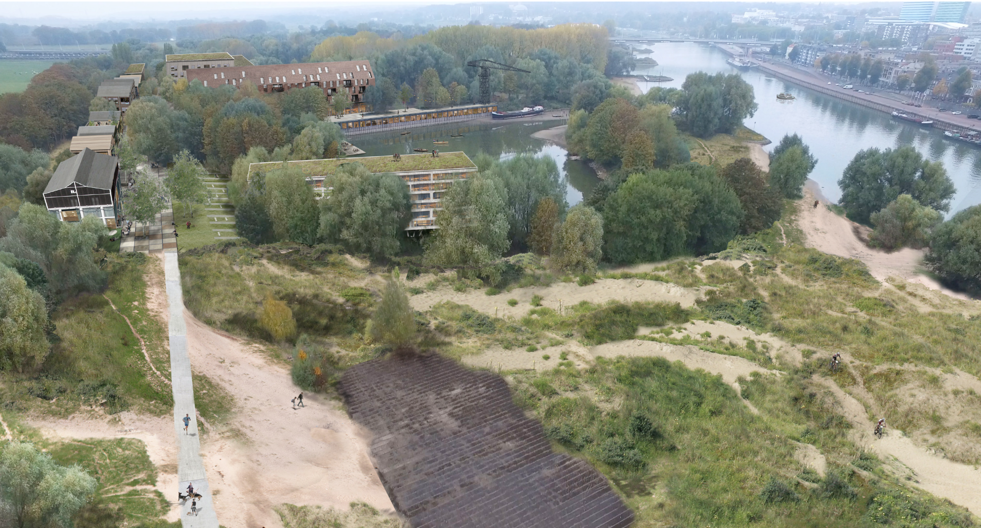 Vogelvlucht impressie van het project Meijnerswijck